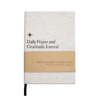 Daily Prayer & Gratitude Journal: White Cotton Hardback